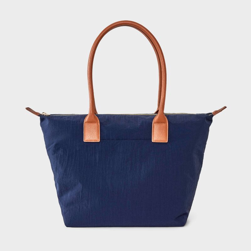 slide 1 of 5, Foundational Tote Handbag - Universal Thread™ Navy Blue, 1 ct