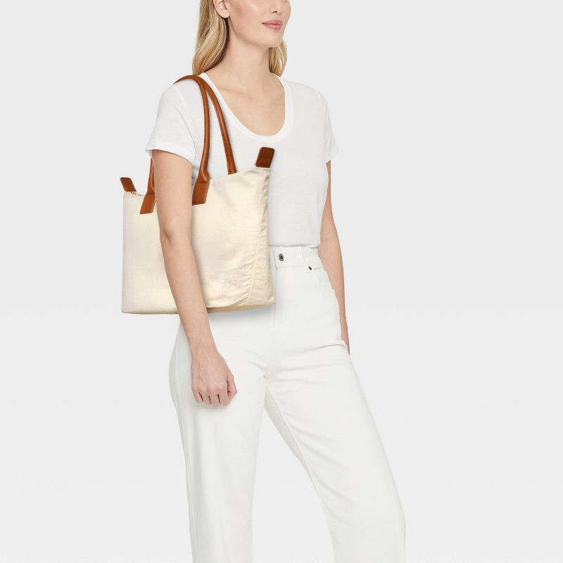 slide 2 of 5, Foundational Tote Handbag - Universal Thread™ Beige, 1 ct