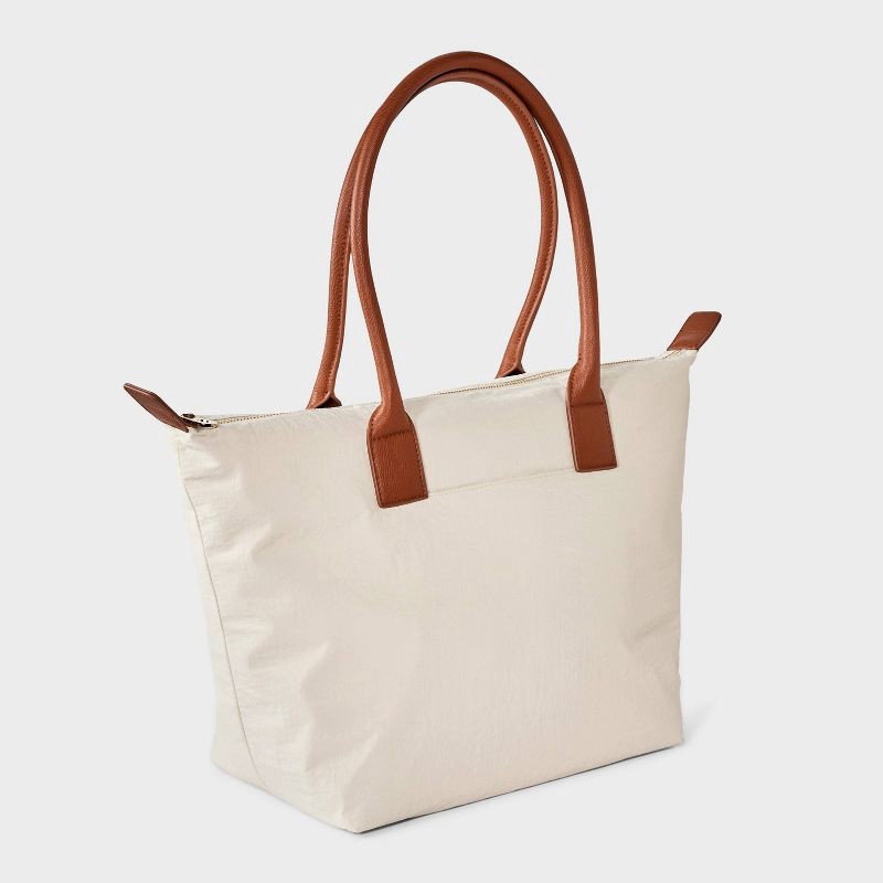 slide 3 of 5, Foundational Tote Handbag - Universal Thread™ Beige, 1 ct