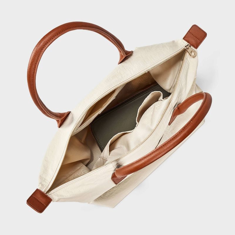 slide 4 of 5, Foundational Tote Handbag - Universal Thread™ Beige, 1 ct