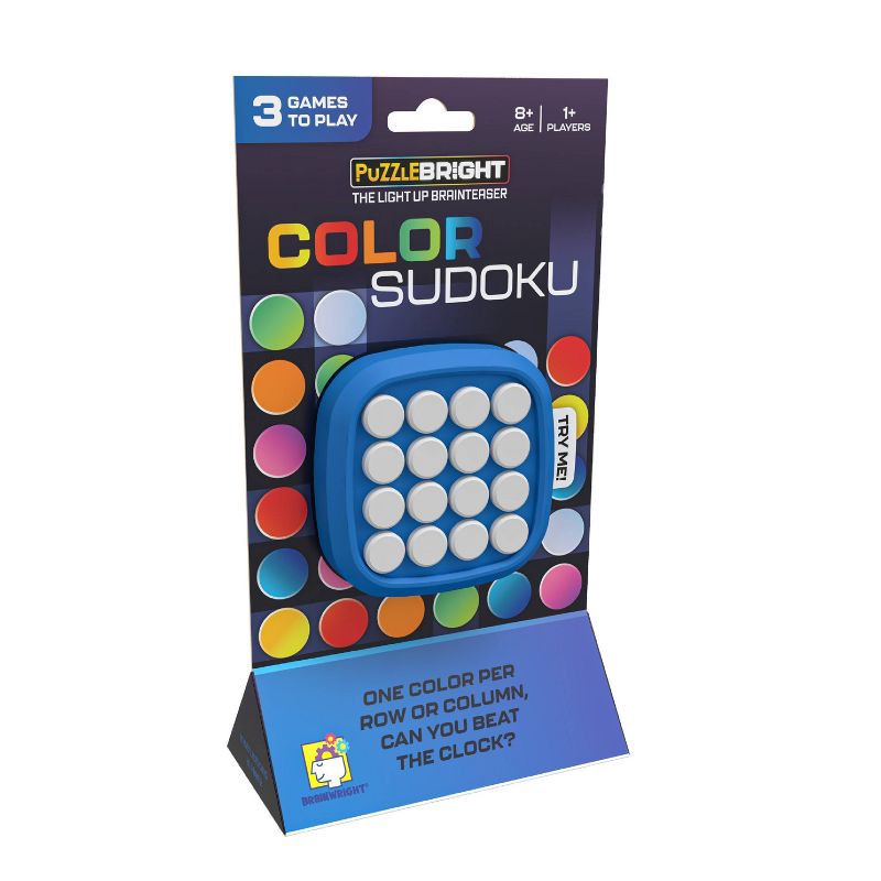 slide 1 of 5, Brainwright Puzzle Bright Color Sudoku Electronic Game: Educational Focus on Problem Solving & Fine Motor Skills, For 1+ Players, 1 ct