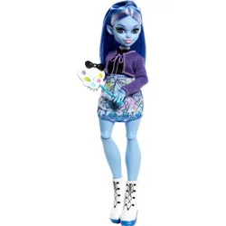 Monster High Fearbook Abbey Bominable Fashion Doll with Jacket, Yearbook, and Art Club Accessories