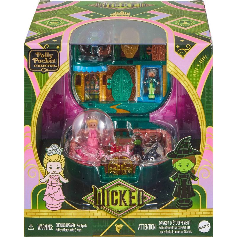 slide 6 of 6, Polly Pocket Micro Dolls and Playset, Collector Wicked Compact with Hat and Bubble Accessories, 1 ct