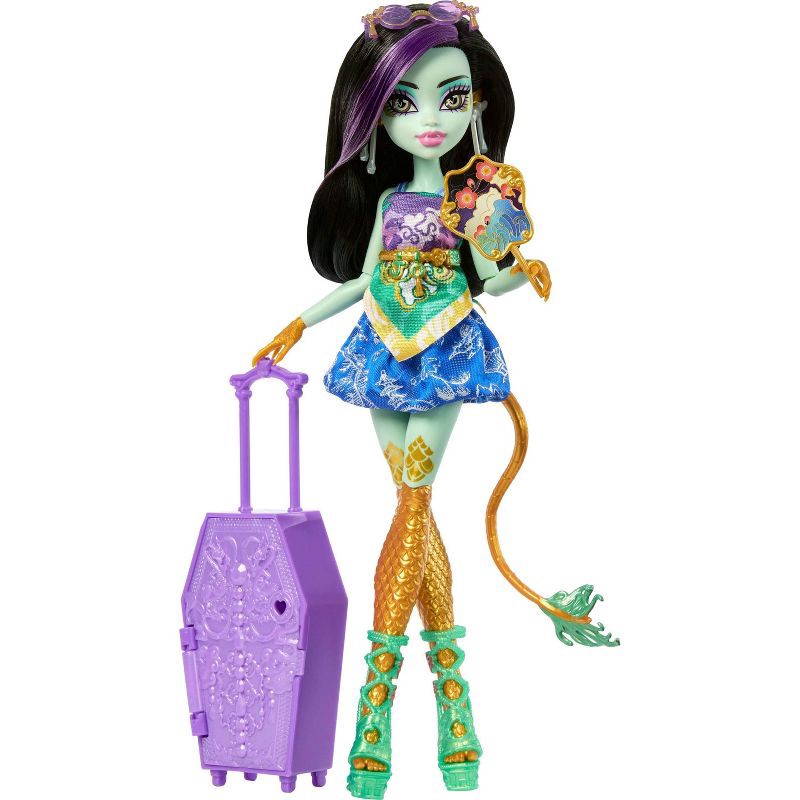 slide 4 of 6, Monster High Skulltimate Secrets Gore-geous Oasis Playset, Jinafire Long Doll and Accessories, 1 ct