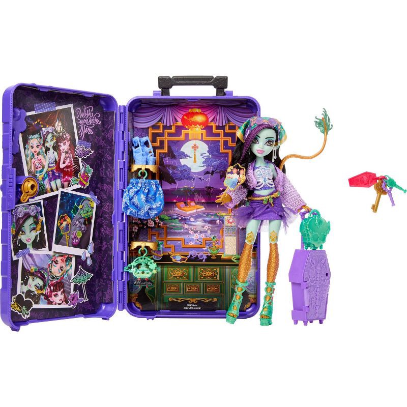 slide 5 of 6, Monster High Skulltimate Secrets Gore-geous Oasis Playset, Jinafire Long Doll and Accessories, 1 ct