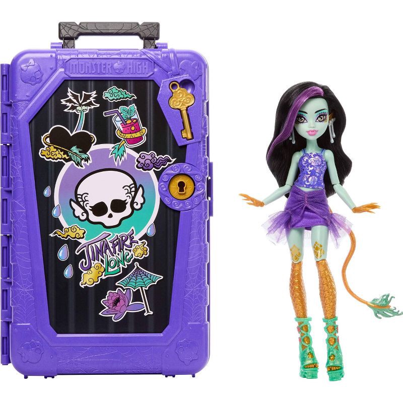 slide 1 of 6, Monster High Skulltimate Secrets Gore-geous Oasis Playset, Jinafire Long Doll and Accessories, 1 ct