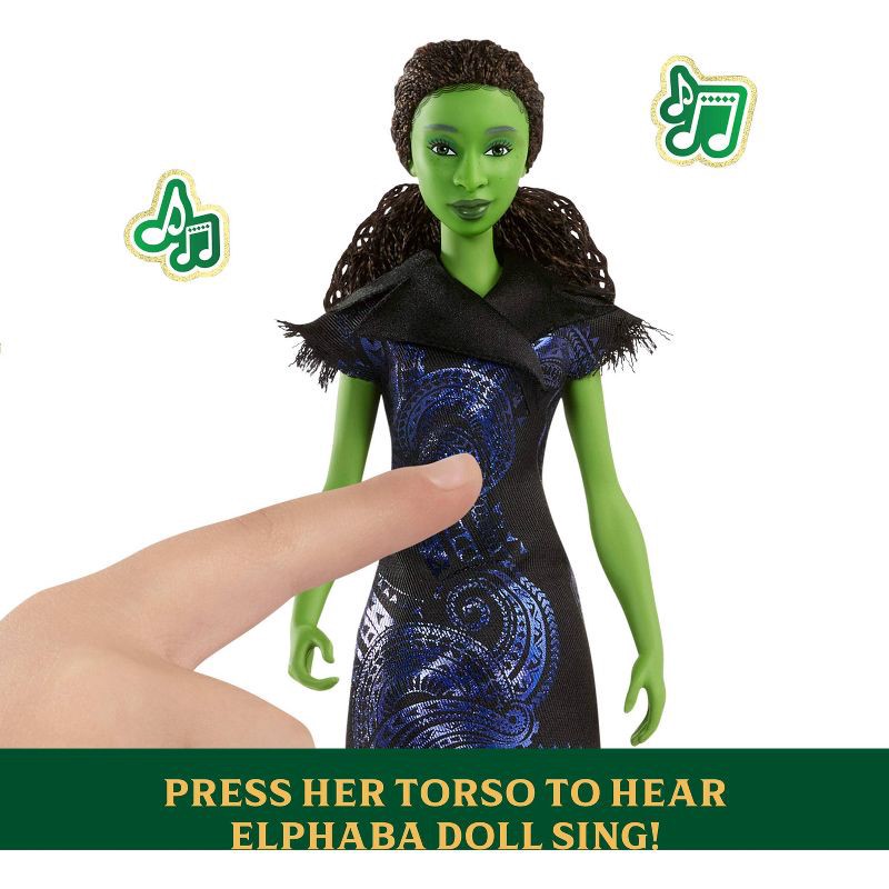 slide 3 of 6, Universal Pictures' Wicked: For Good Singing Elphaba Fashion Doll, Inspired by the Movie, Sings "For Good" in English, 1 ct