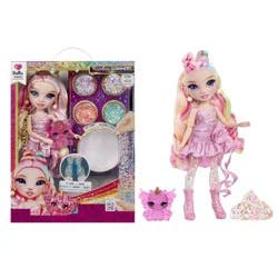 Rainbow High Rainbow Shimmers with Slime - Bella, Pink 11" Fashion Doll, Create a Rainbow Doll, Slime Kit, Pet Llama