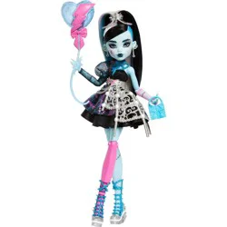 Monster High Scary Sweet Birthday Frankie Stein Doll in Party Dress with Balloon & Gift