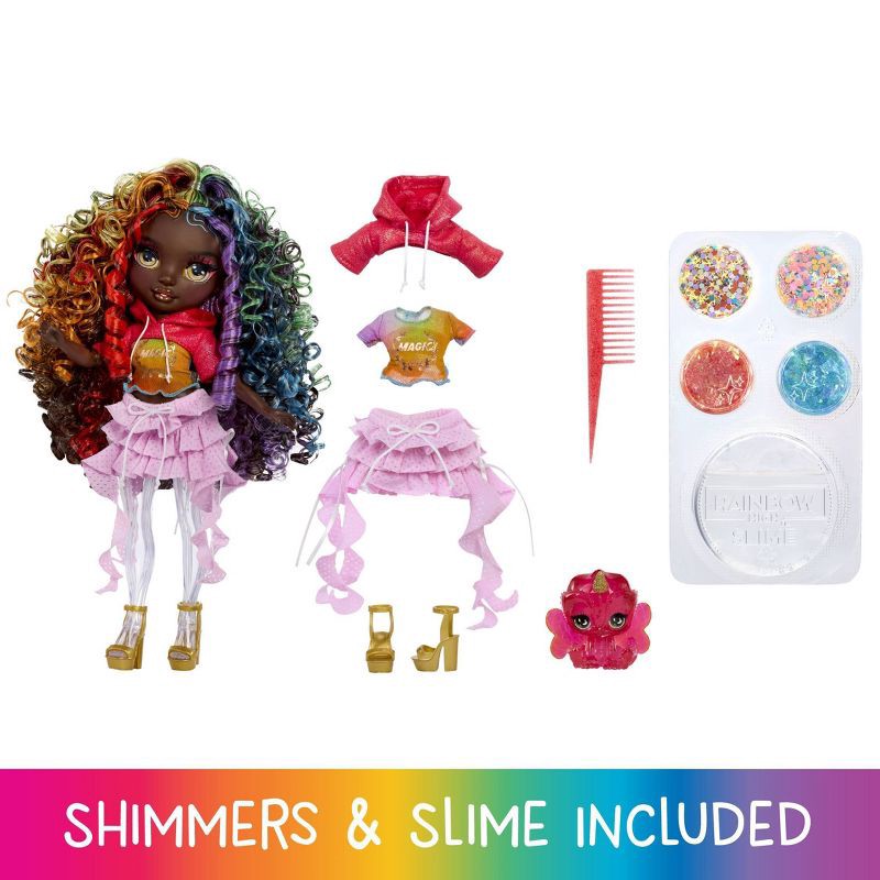 slide 2 of 5, Rainbow High Rainbow Shimmers with Slime - Iris, Rainbow 11" Create a Rainbow Fashion Doll, Slime, 1 ct