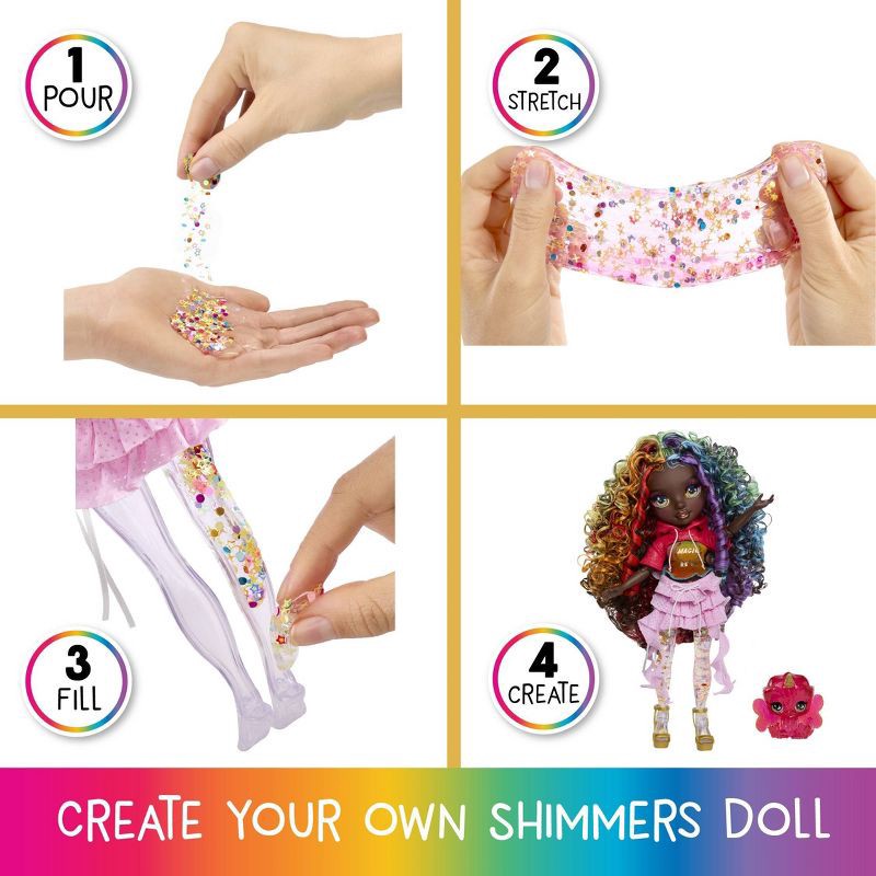 slide 4 of 5, Rainbow High Rainbow Shimmers with Slime - Iris, Rainbow 11" Create a Rainbow Fashion Doll, Slime, 1 ct