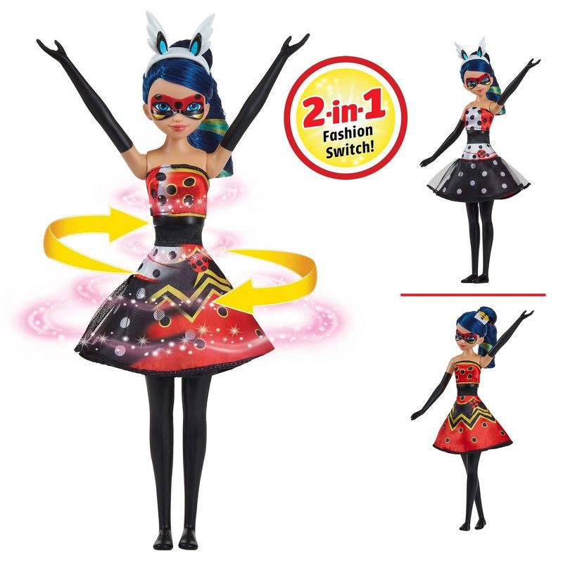 slide 2 of 8, Miraculous Hero Switch Ladybug Doll, 1 ct