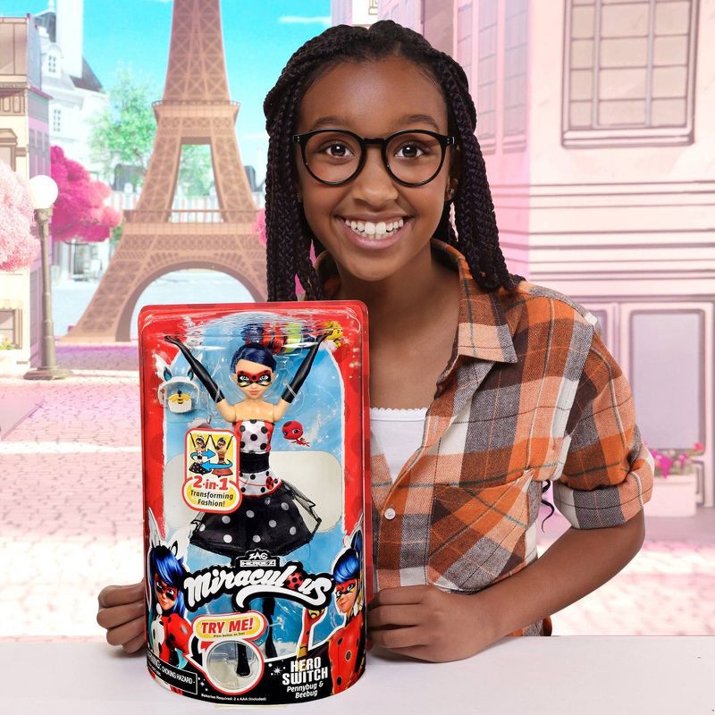 slide 6 of 8, Miraculous Hero Switch Ladybug Doll, 1 ct