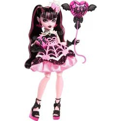 Monster High Scary Sweet Birthday Draculaura Doll in Party Dress with Balloon & Gift