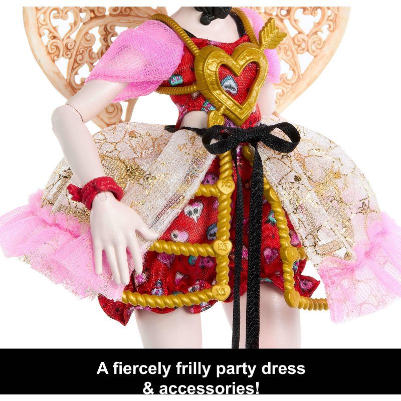 slide 3 of 6, Monster High Scary Sweet Birthday Cupid Asteria Doll in Party Dress with Balloon & Gift, 1 ct