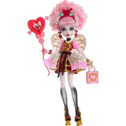 Monster High Scary Sweet Birthday Cupid Asteria Doll in Party Dress with Balloon & Gift