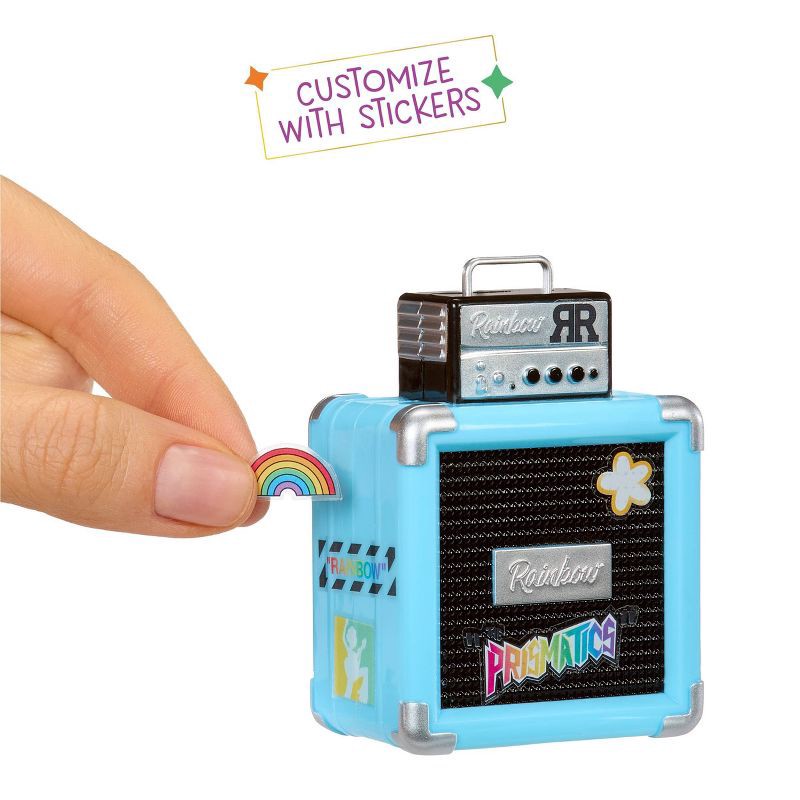 slide 3 of 8, Rainbow High Jr High Rock Band - Skyler, Blue 9" Fashion Doll with Microphone, Stand and Stickers, 1 ct