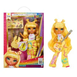 Rainbow High Jr High Rock Band - Sunny, Yellow 9" Fashion Doll with Guitar, Customize with Stickers