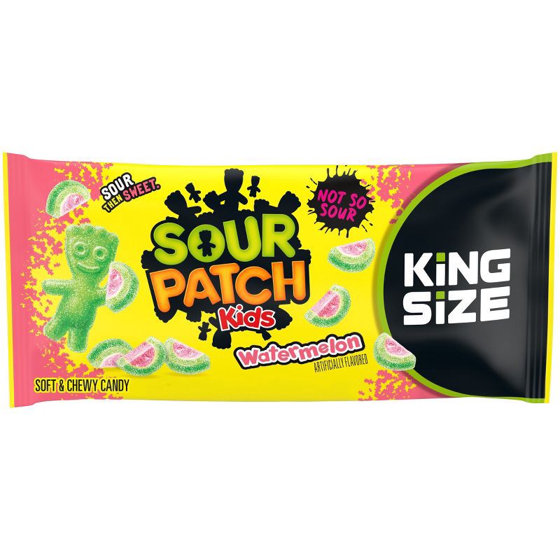 slide 1 of 12, SOUR PATCH KIDS Watermelon Soft & Chewy Candy, King Size - 3.46oz, 3.46 oz