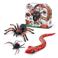 Robo Alive Creepy Crawly Pack: Spider Toy Set with 3 Animal Figures