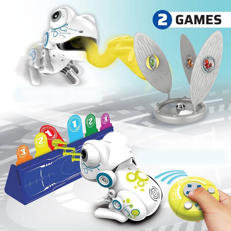 slide 2 of 7, Silverlit ROBO FROG Interactive Remote Control Toy with Tongue Flick Action, Catch Coins Game, Sound Effects and Target Board, 1 ct