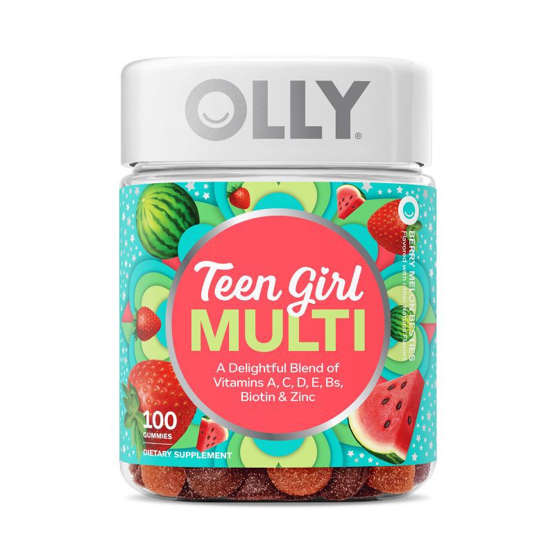 slide 1 of 9, OLLY Teen Girl Multivitamin Gummies - 100ct, 100 ct