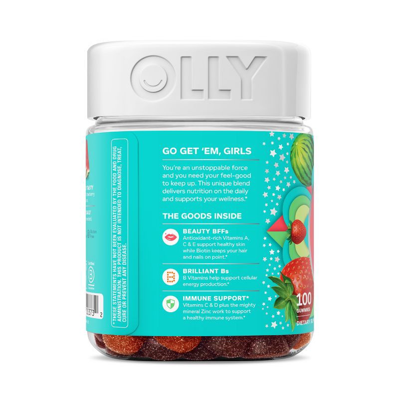 slide 9 of 9, OLLY Teen Girl Multivitamin Gummies - 100ct, 100 ct