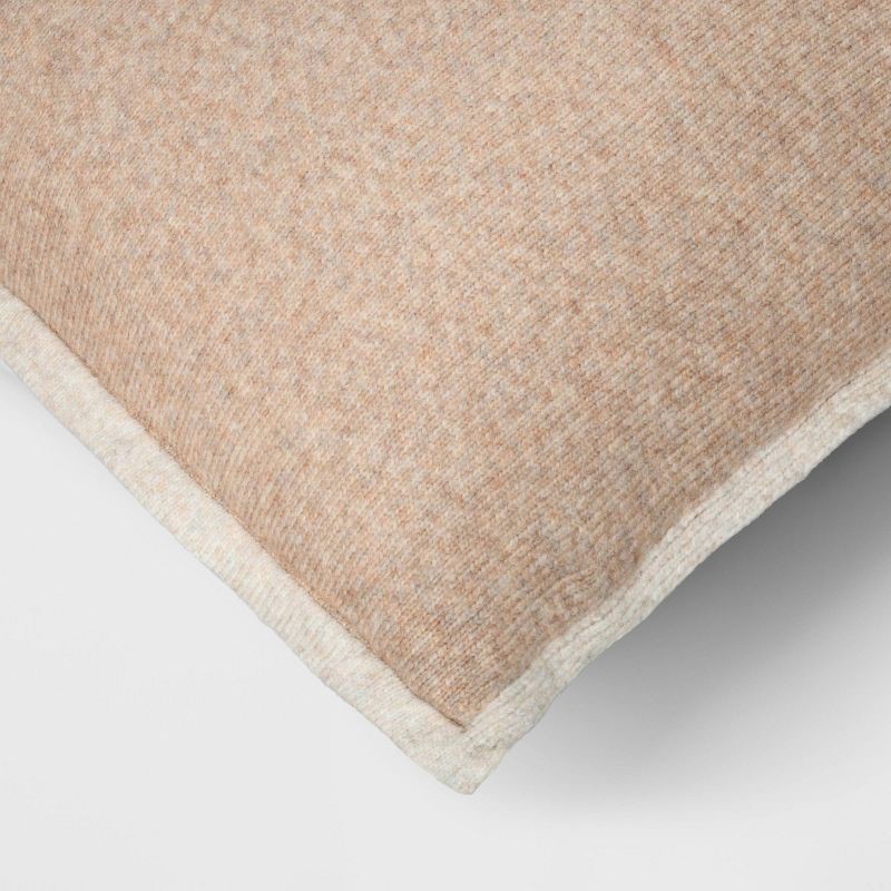 slide 3 of 5, The Cozy Collection Cozy Faux Cashmere Knit Square Throw Pillow Tan - Threshold™, 1 ct