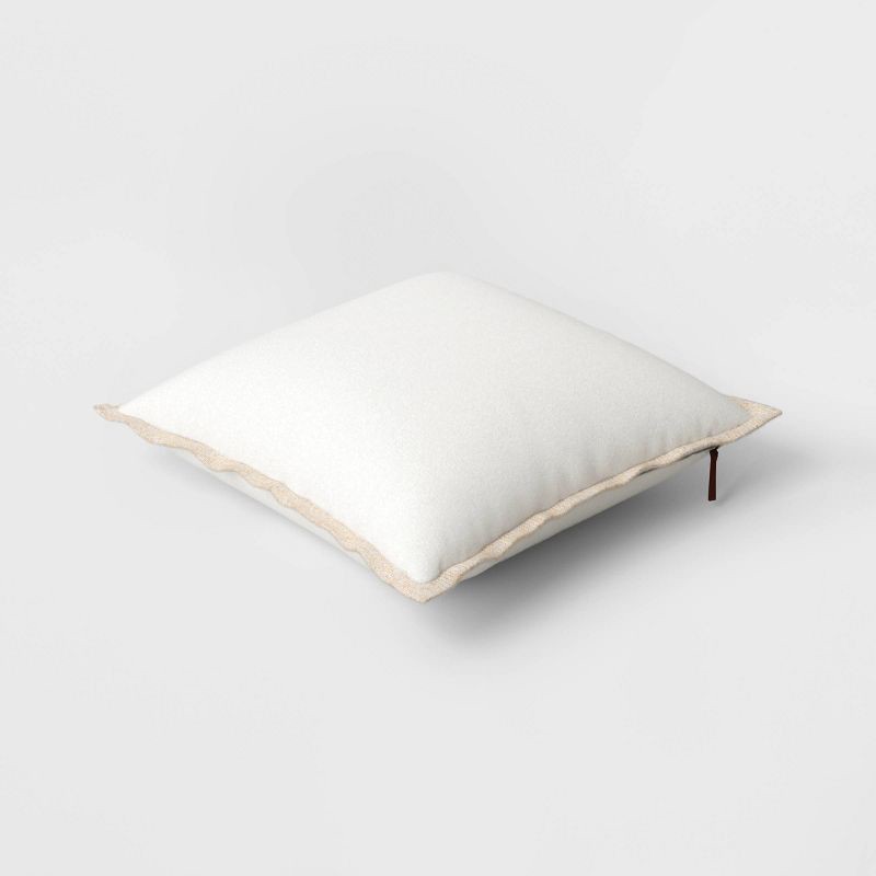 slide 3 of 5, The Cozy Collection Cozy Faux Cashmere Knit Square Throw Pillow Ivory - Threshold™, 1 ct