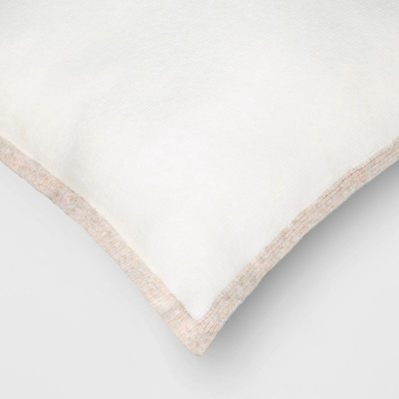 slide 4 of 5, The Cozy Collection Cozy Faux Cashmere Knit Square Throw Pillow Ivory - Threshold™, 1 ct