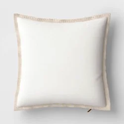The Cozy Collection Cozy Faux Cashmere Knit Square Throw Pillow Ivory - Threshold™