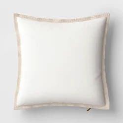 The Cozy Collection Cozy Faux Cashmere Knit Square Throw Pillow Ivory - Threshold™