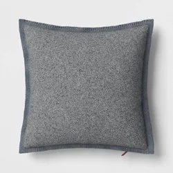 The Cozy Collection Cozy Faux Cashmere Knit Square Throw Pillow Gray - Threshold™