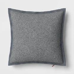 The Cozy Collection Cozy Faux Cashmere Knit Square Throw Pillow Gray - Threshold™