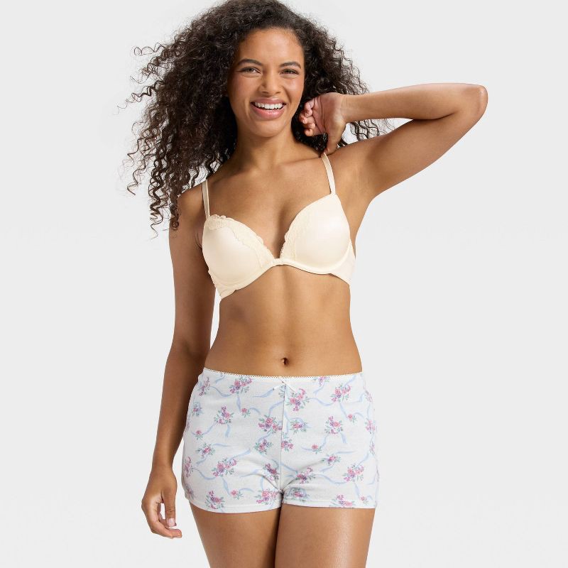 slide 3 of 5, Women's Lace Trim Super Push-Up Bra - Wild Fable™ White 38D, 1 ct