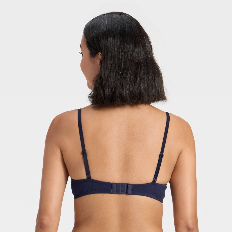 slide 2 of 5, Women's Unlined Demi Bra - Wild Fable™ Navy Blue 34C, 1 ct
