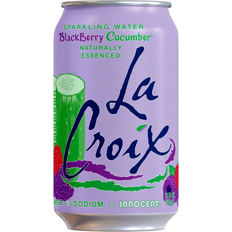 slide 2 of 6, LaCroix Blackberry Cucumber Flavored Sparkling Water - 8pk/12 fl oz Cans, 8 ct; 12 fl oz