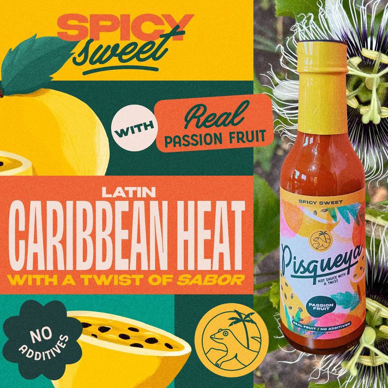 slide 7 of 7, Pisqueya Passion Fruit Spicy Sweet Hot Sauce - 5 fl oz, 5 fl oz