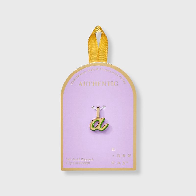 slide 1 of 2, 14K Gold Dipped Lower Case "A" Letter Charm - A New Day™ Gold, 1 ct