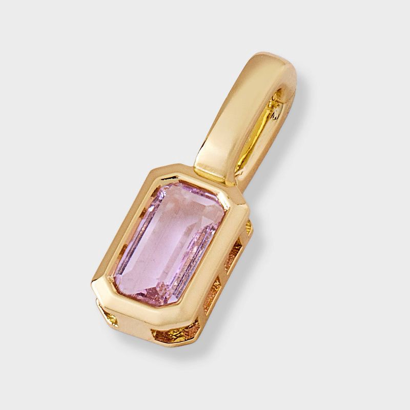 slide 2 of 2, 14K Gold Dipped Rectangle "June" Birthstone Charm - A New Day™, 1 ct