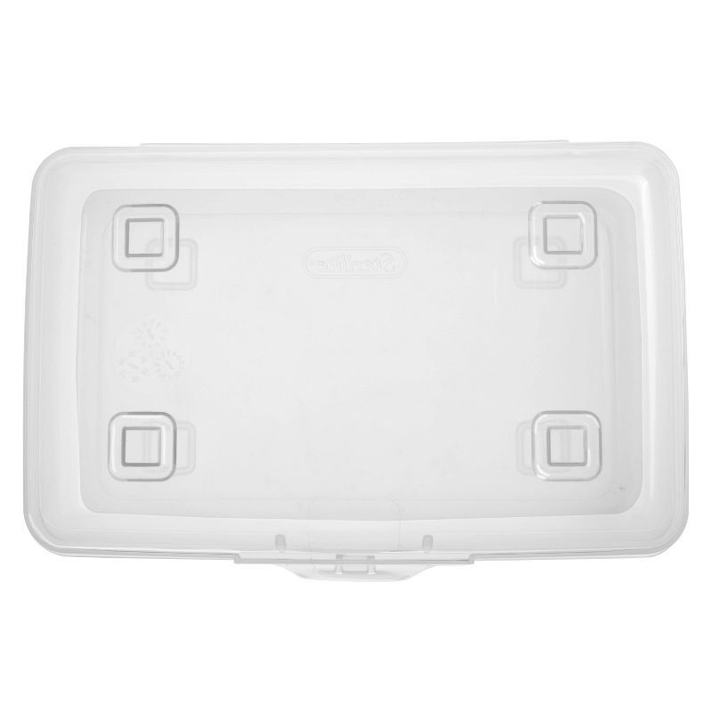 slide 8 of 8, Sterilite Flat Top Pencil Box Clear, 1 ct