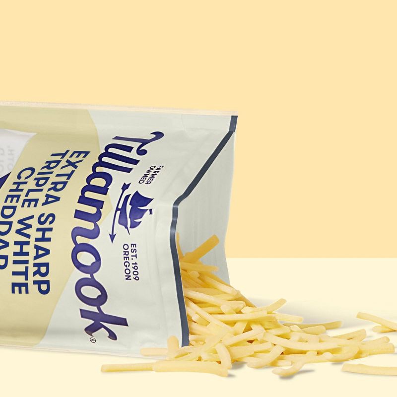 slide 2 of 8, Tillamook Shredded Extra Sharp Triple White Cheddar Cheese - 6oz, 6 oz