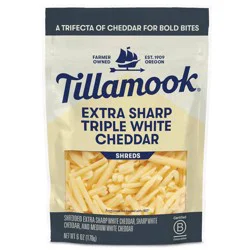 Tillamook Shredded Extra Sharp Triple White Cheddar Cheese - 6oz