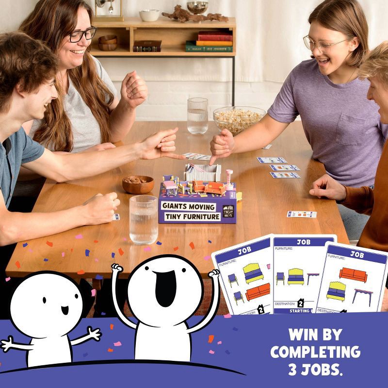 slide 9 of 9, Exploding Kittens Giants Moving Tiny Furniture Game, 1 ct