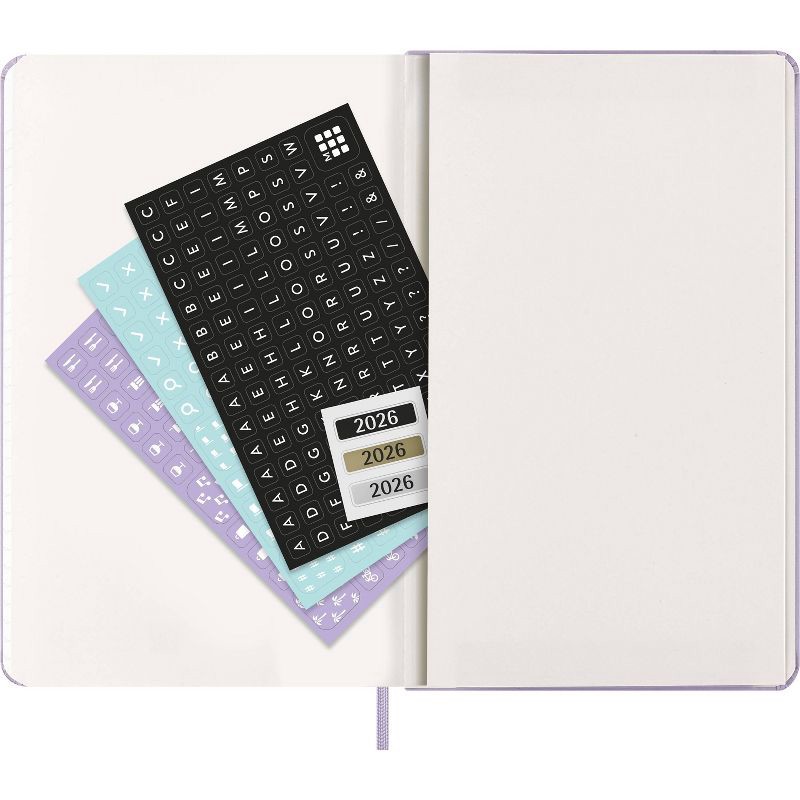 slide 6 of 7, Moleskine 2026 12 Month Daily Large Pastel Lilac Hard, 1 ct