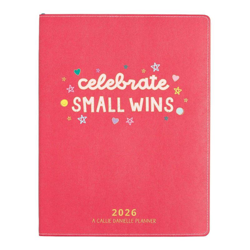 slide 1 of 9, Callie Danielle 8.5"x11" Vegan Leather 2026 Annual Planner Celebrate Small Wins, 1 ct