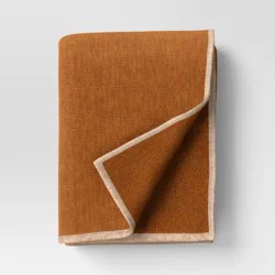 The Cozy Collection Cozy Faux Cashmere Knit Throw Camel - Threshold™