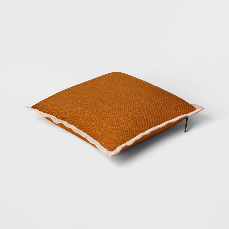 slide 3 of 5, The Cozy Collection Cozy Faux Cashmere Knit Square Throw Pillow Camel - Threshold™, 1 ct