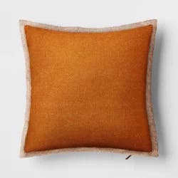 The Cozy Collection Cozy Faux Cashmere Knit Square Throw Pillow Camel - Threshold™