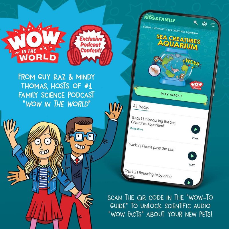 slide 6 of 6, Thames & Kosmos Wow in the World Sea Creatures Aquarium: Educational Science Kit for 1st-2nd Grade with Magnifying Glass & Experiment Guide, 1 ct